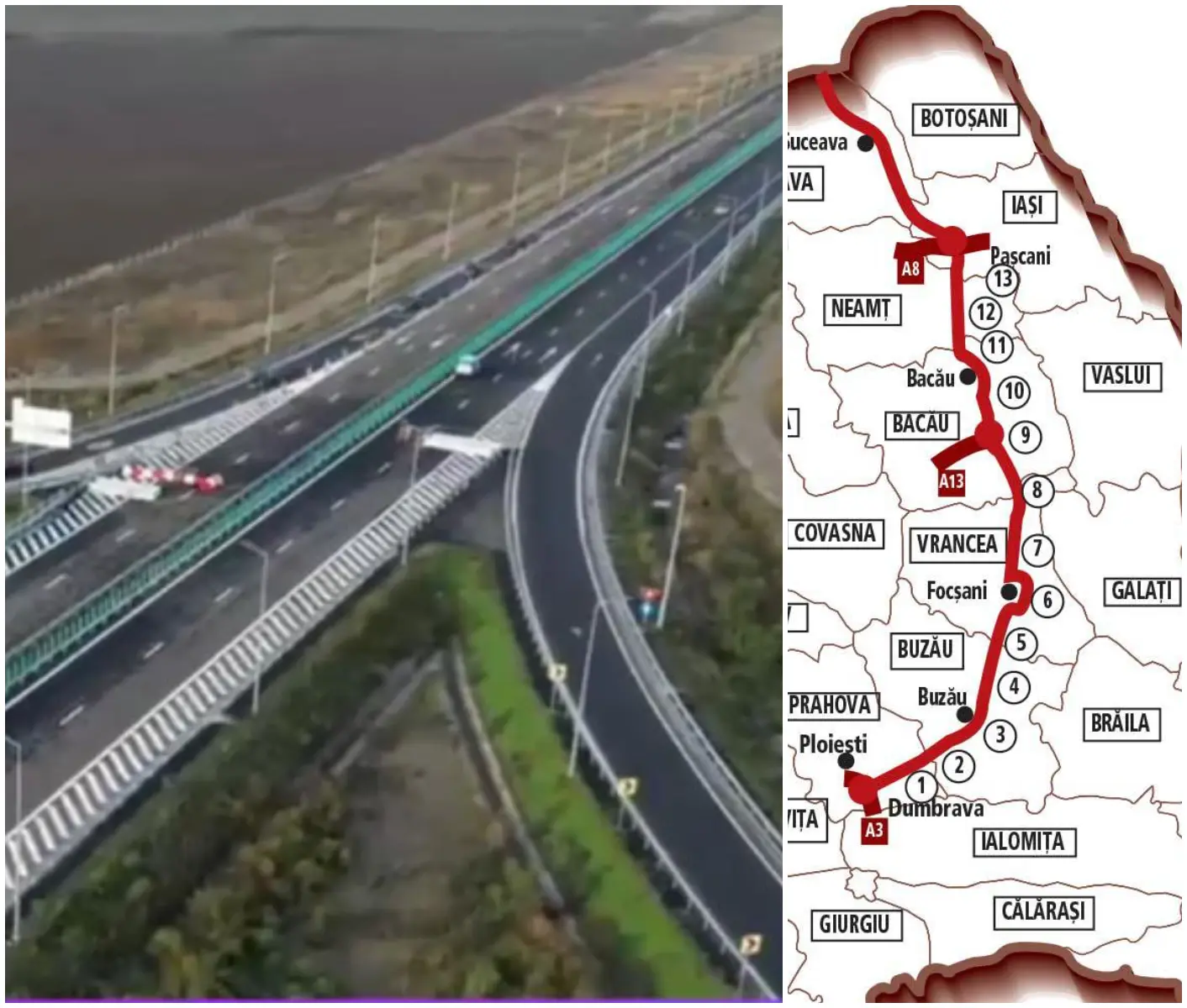 Autostrada A7 spre Pașcani: finalizare amânată până în 2027