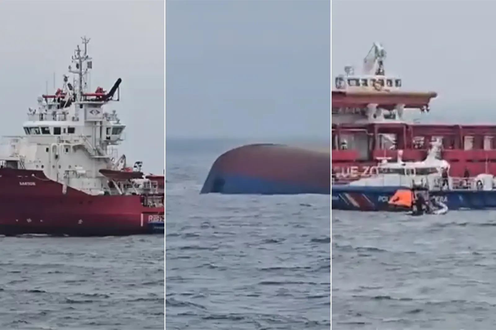 Imagini cu nava scufundată în Marea Neagră, aproape de apele românești
